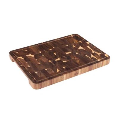 全包厨房必需品相思木切割板带果汁凹槽 19x14 英寸... — 第 1/4 张图片