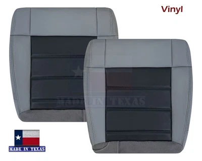 Cubierta de asiento de cuero sintético gris para Jeep Wrangler 2009 conductor pasajero inferior Foto 1 de 4