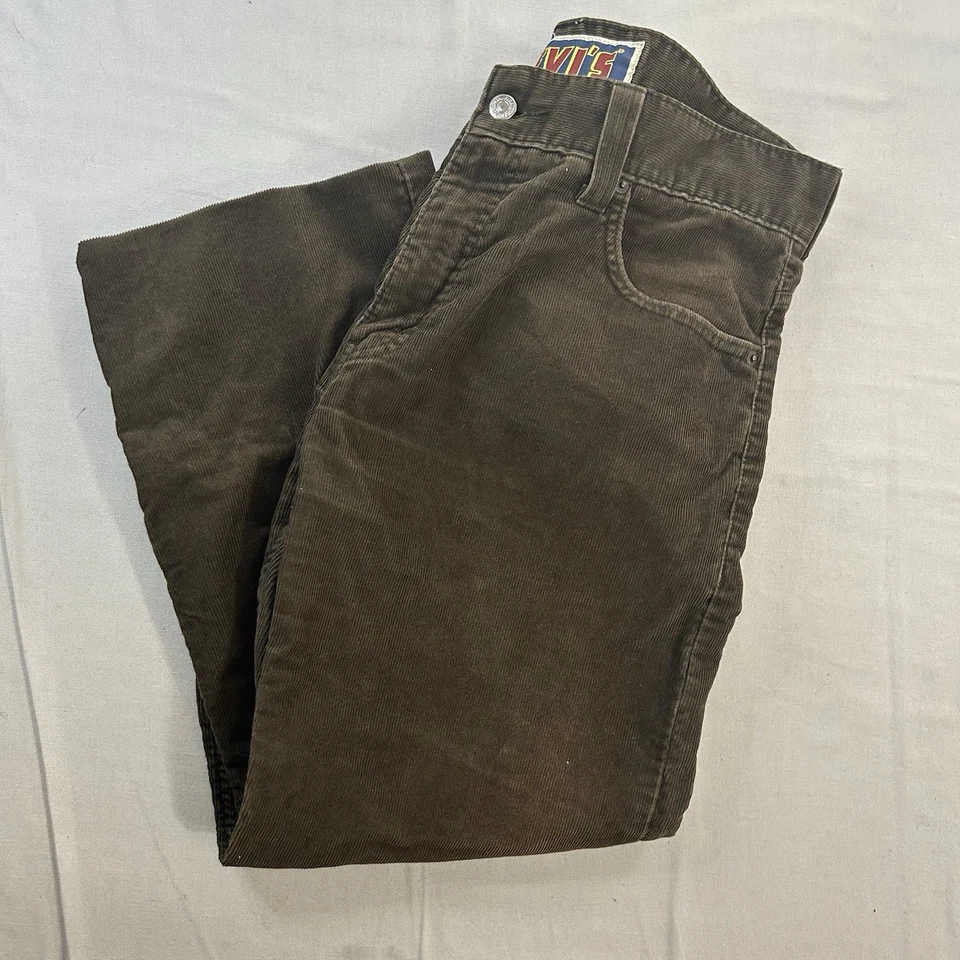 Pantalones de pana Levi’s para hombre 549 bajos sueltos calce recto 36x25 marrón Foto 1 de 4