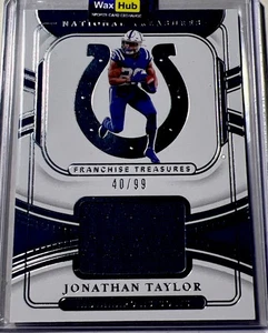 2021 Jonathan Taylor National Treasures Franchise Treasures #40/99 Colts NM-MT - Picture 1 of 3
