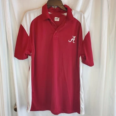Alabama Crimson Tide J. America Athletic Polo Shirt Mens XL Maroon White - Image 1 of 4