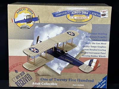 Gearbox Diecast USPS Airco DH4 1/47 Scale US Airmail Plane Limited 1997 - Image 1 of 4