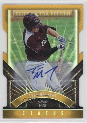2015 Elite Extra Edition Status Gold Die-Cut Prospects /5 Tate Matheny #112 Auto - Image 1 of 2