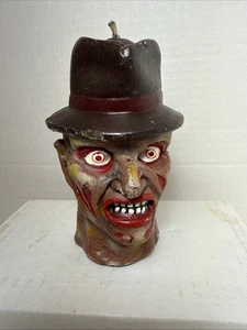 Freddy Krueger Head Candle 4.5” 1996 Halloween Horror - Picture 1 of 8