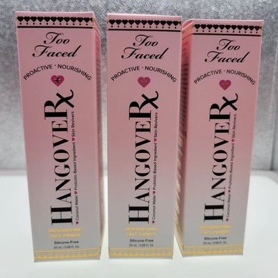 x3 Too Faced Hangover Rx Replenishing Face Primer MINI SIZE (0.68 oz) NEW IN BOX - Image 1 of 4
