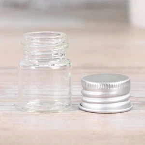20 PCS Glass Bottle Mini Containers Small Bottles with Lids Clear Tube - Picture 1 of 12
