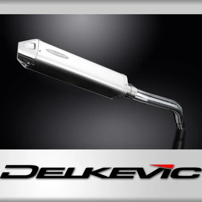 Silenciador de escape Tri-Oval de acero inoxidable sin cordones Triumph Tiger 800 Delkevic 11-19 Foto 1 de 4