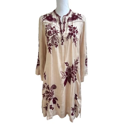 Johnny Was Aquijio Western Pipe Yoke Shirt Dress Embroidered Sz S Boho Chic - Image 1 of 4