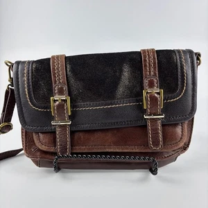 Borsa/borsa a tracolla The Sak in pelle smaltata marrone bicolore - Foto 1 di 8