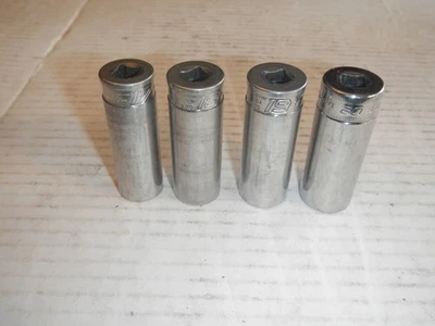 4 pc Snap-on 3/8" Drive Metric 6 Pt Flank Dr Deep Sockets 17mm 18mm 19mm 20mm — 第 1/4 张图片