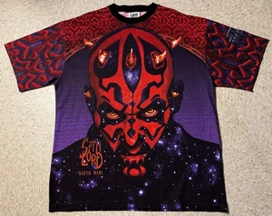 Vintage 1999 Star Wars Episode 1 Sith Lord Darth Maul Rare AOP T Shirt Size XXL - Picture 1 of 14