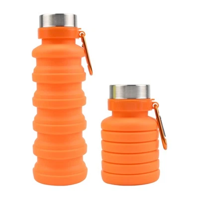 Botella de agua plegable de silicona 18 oz 550 ml plegable camping senderismo ciclismo Foto 1 de 4