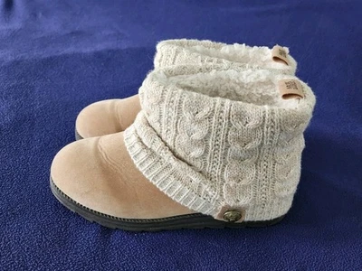 ⛄️Muk Luks Laurel Suéter Tejido Botas de Invierno en Tostado Para Mujer Talla 10 Nuevo-¡Sin Caja! Foto 1 de 4