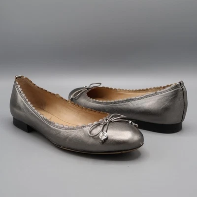 Lauren Ralph Lauren Metallic Ballet Flats Womens 6B Silver Ballerinacore Twee - Image 1 of 4