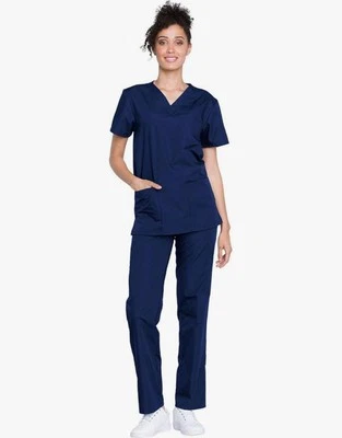 Conjunto Médico Cherokee para Hombres y Mujeres, Blusa Médica Cuello en V con Pantalones con Cordón WW530C Foto 1 de 4