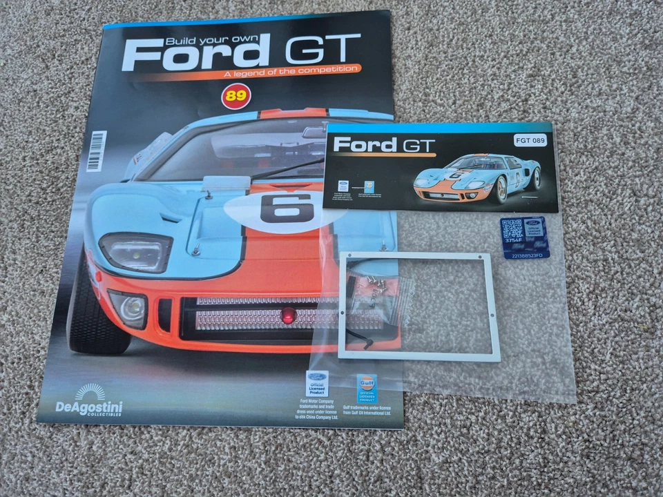 1/8 Scala DeAgostini Costruisci La Tua Auto Ford GT40 Numero 89 + Rivista - Immagine 1 di 3
