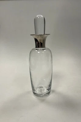 Holmegaard Carafe in clear glass with silver neck - Image 1 of 4