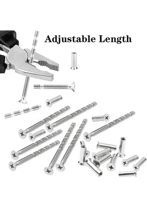 Back to Back Door Handle Bolts Bolt Through Fixings Male / Female - Hollow Doors - Image 1 of 3