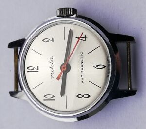 RUHLA silver - rare vintage Germany wristwatch - 60s