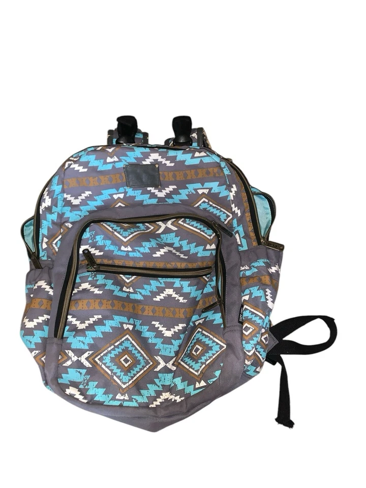 Mochila Kelty Colorado Southwest Azteca Gris Turquesa Bolsa de Pañales Tableta Acolchada Foto 1 de 4