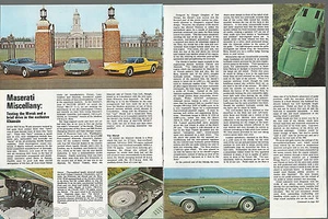 1975 MASERATI road test, Maserati Merak, Khamsin, color photos British article - Foto 1 di 2