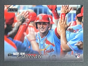 NOLAN GORMAN RC 2023 Topps Stadium Club #186 Black Foil St Louis Cardinals - Foto 1 di 2