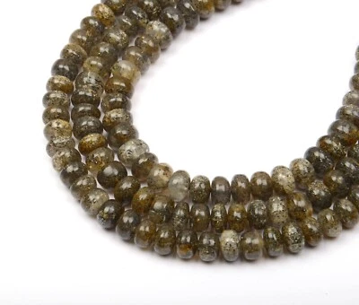 Natural Star Aventurine Quartz 13 Inch Strand 7MM Smooth Rondelle Gemstone Beads - Image 1 of 4