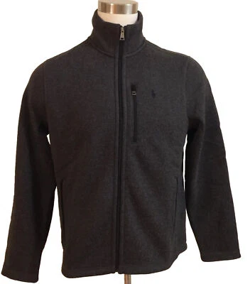 NWT Polo Ralph Lauren Jacket Men's Full Zip Medium M Gray Heather Knit L/S - Image 1 of 4