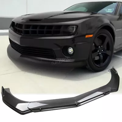 For 10-13 Chevrolet Camaro Carbon Style Front Bumper Chin Lip Spoiler Splitter - Изображение 1 из 4