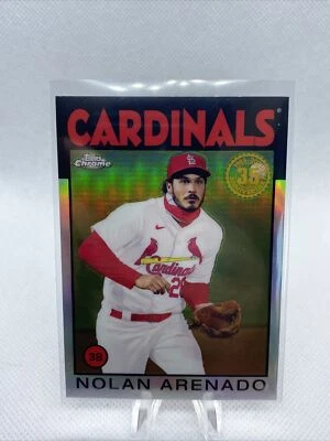 Nolan Arenado 2021 Topps Chrome Refractor 1986 Redux #86BC-5 St. Louis Cardinals - Image 1 of 2
