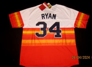 **NEW***NOLAN RYAN***HOUSTON ASTROS***HOME RAINBOW JERSEY***M&N***40M**. - Picture 1 of 14