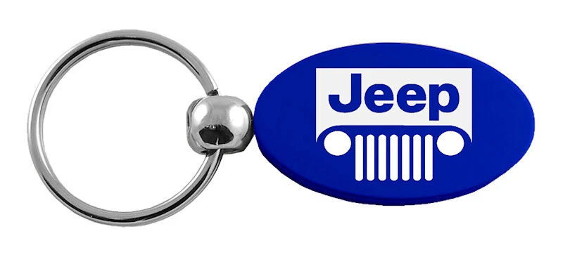 Jeep Grill Oval Key Ring (Blue) - Image 1 of 1