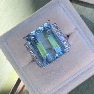Preciosos anillos rellenos de plata 925 para mujer joyería de circonio cúbico talla 6-10 - Imagen 1 de 7