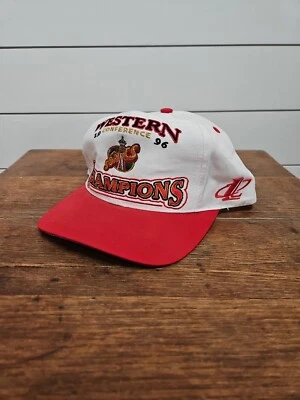 De colección NUEVO CON ETIQUETAS 1996 Seattle Supersonics Campeones de la Conferencia Oeste Gorra Snapback Para Hombres NBA Foto 1 de 4