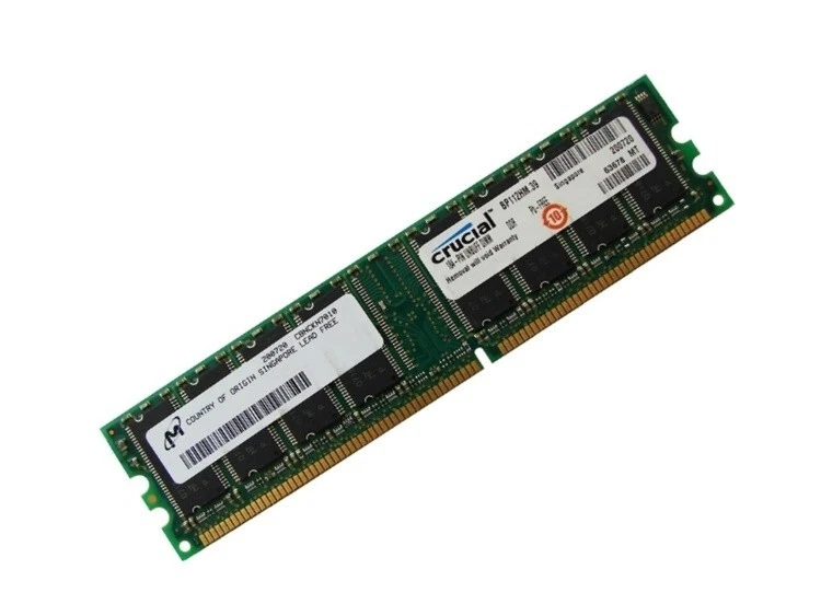 5 pc. Crucial 512MB/256MB PC2100 DDR-266MHz CL2.5 184-Pin DIMM - Image 1 of 1
