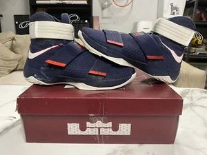 Size 14 - Nike LeBron Soldier 10 SFG USA - Basketball Shoes - Blue & Red - Picture 1 of 9
