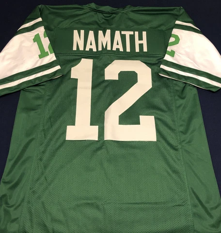 Joe Namath New York Jets Green Football Jersey Mens Size XL Stitched Cover