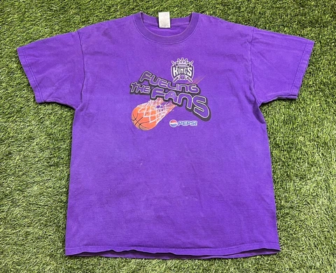 Vintage 2000's Sacramento Kings NBA Fueling the Fans Pepsi T-Shirt Men's XL Cover