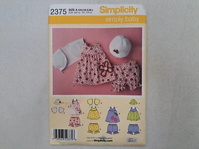 Simplicity Pattern - Babies' Dress, Top, Panties, Bolero, & Hat (1/2-4) #2375 UC - Image 1 of 4