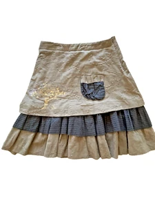 Gonna multi tessuto boho look a strati Ian Mosh - Foto 1 di 9