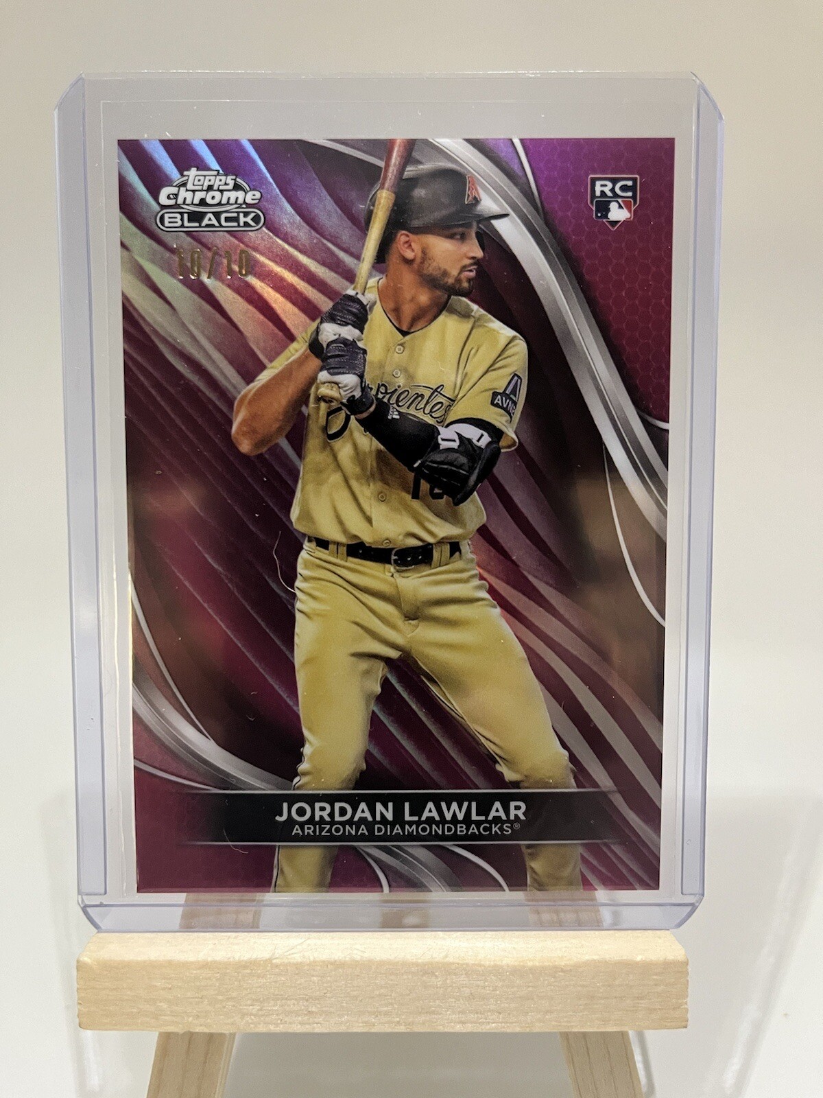 2024 Topps Chrome Black #3, Jordan Lawlar (RC) Magenta Refractor 10/10 🔥🔥