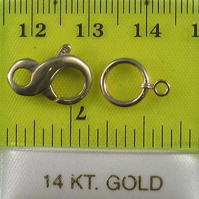 14K Yellow Gold High-Polished Pearl Bead Large Infinity Clasp - Image 1 of 4