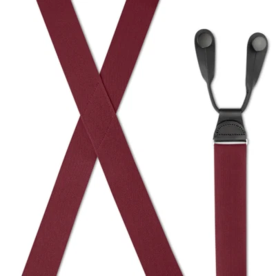 Tirantes estilo X para hombre, rayas abotonadas, varios colores, RERA, hechos en EE. UU. Foto 1 de 4