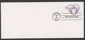 US Scott #U647 34c Lovebirds, Stamped Envelope Entire, Size #10 FDC - Picture 1 of 1