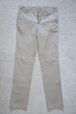 Lands End Kids - Girls Tan School Uniform Plain Front Chino Pants - Size US(14) - Image 1 of 4