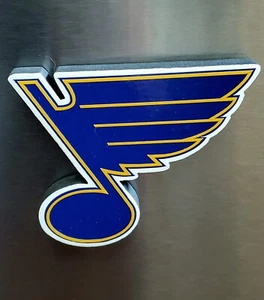St Louis Blues NHL Wood Magnet 4 " 3D Hockey Logo Fridge 2024 2025 Team Sign - Picture 1 of 2