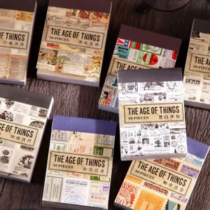 50 Stck. Vintage Poster Tickets Washi Aufkleber Sammelalbum Journal Planer Zubehör - Bild 1 von 16