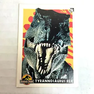 #7 Tyrannosaurus Rex - STICKER Jurassic Park TOPPS Movie Trading Cards 1993 - Picture 1 of 2