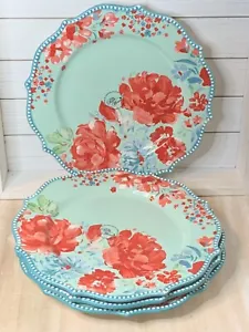 The Pioneer Woman Set Of 4 Gorgeous Garden Dinner Plates Cottagecore NEW - Picture 1 of 3
