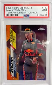 2020 Topps Chrome F1 Formula 1 Max Verstappen Orange Refractor #143 PSA9 - Foto 1 di 2